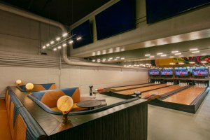 The duckpin bowling alley, Liberty Lanes, that is located at the Philadelphia Marriott Downtown.